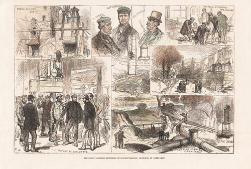 The Great Colliery Explosion in Monmouthshire : Sketches at Abercarne 