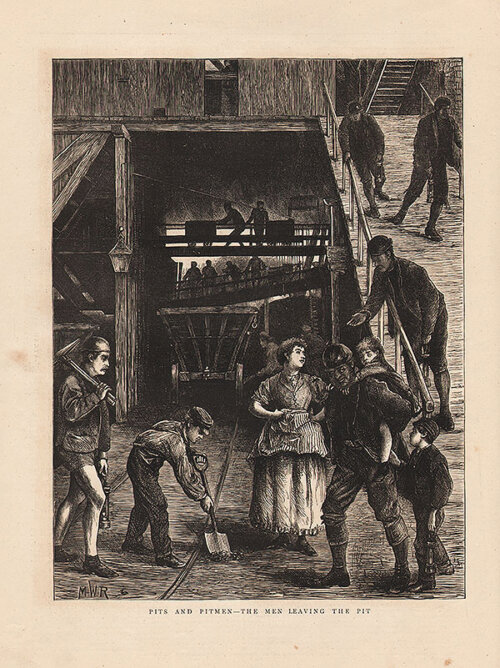 Pits and Pitmen  -  The Men leaving the pit