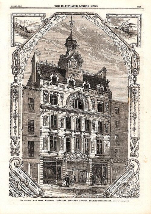 The British and Irish Magnetic Telegraph Company's Offices Threadneedle Street