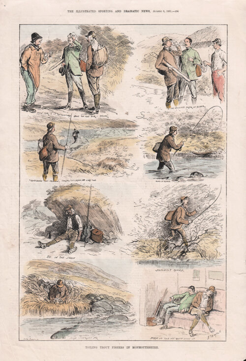 Toiling Trout Fishers in Monmouthshire.
