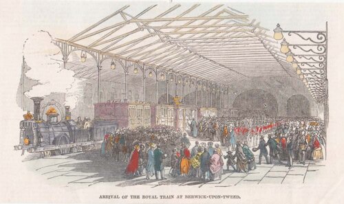 Arrival of the Royal Train at Berwick-Upon-Tweed. 