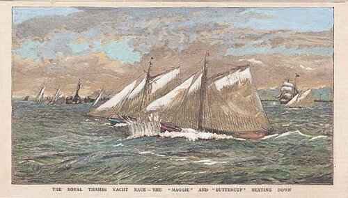 The Royal Thames Yacht Race - The Maggie and Buttercup beating down 