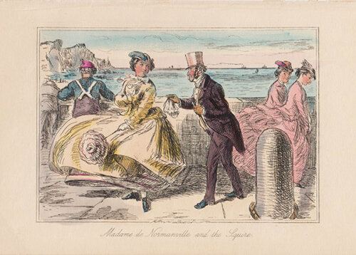 John Leech  -  Madame de Normanville and the Squire
