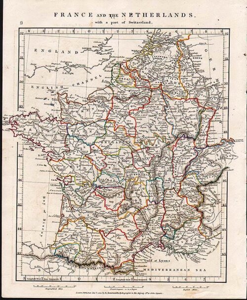 France and the Netherlands with part of Switzerland  -  Aaron Arrowsmith