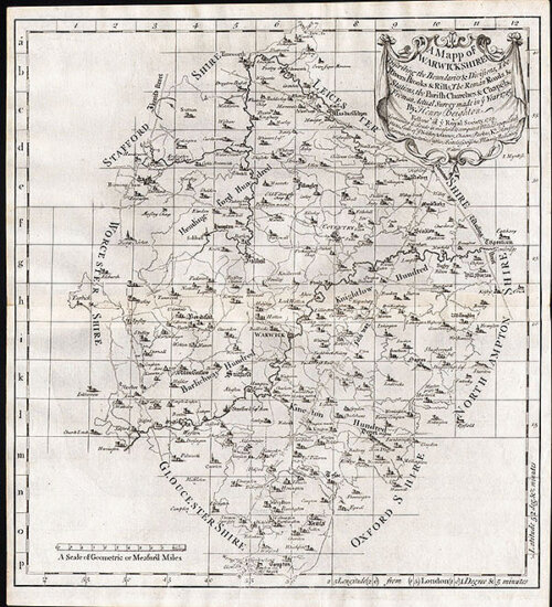 A Mapp of Warwickshire - Henry Beighton
