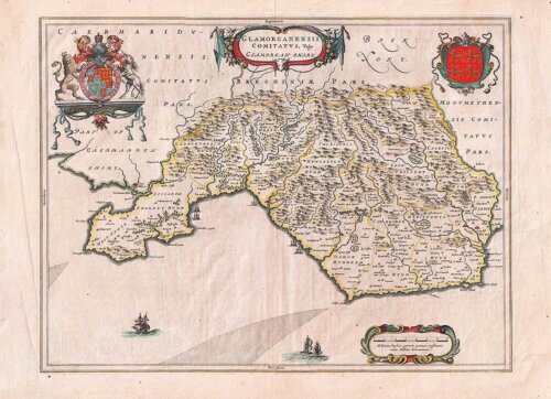 Glamorganensis Comitatus; Vulgo Glamorganshire  -  Joannes Blaeu