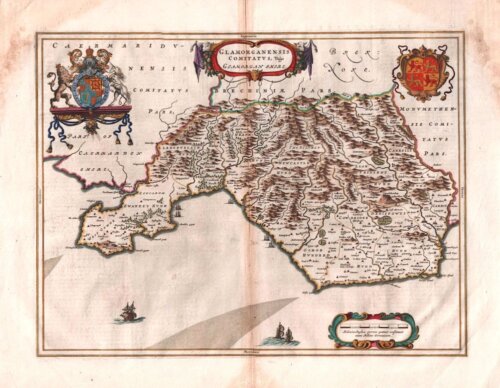 Johannes Blaeu - Glamorganensis Comitatus vulgo Glamorganshire .
