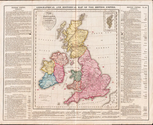 Geographical and Historical map of the British Empire 