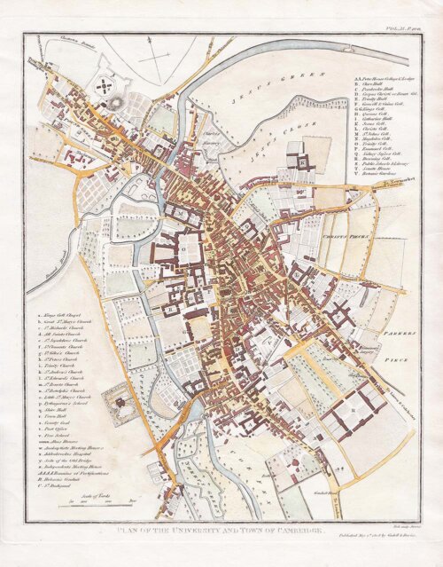 Plan of the University and Town of Cambridge.