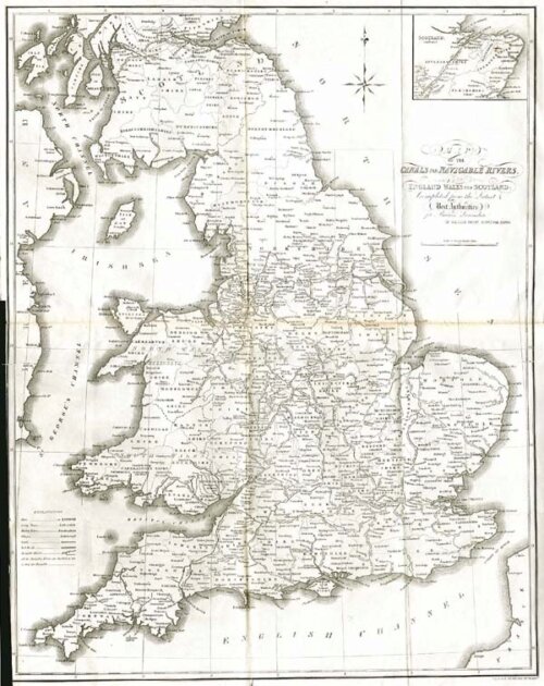 Map of the Canals and Navigable Rivers in England  Wales and Scotland