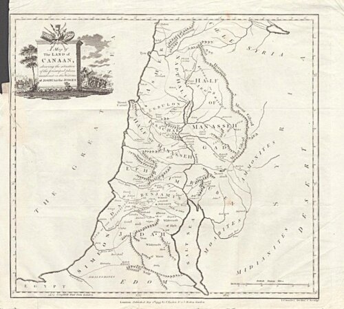 Map of the land of Canaan.....   (antique map)