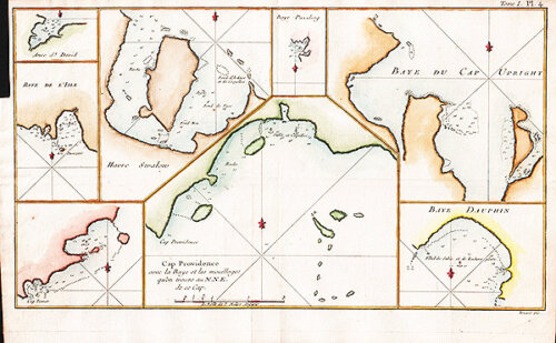 Cap Providence avec la Baye et les mouillages qu'on trouve au NNE de ce Cap