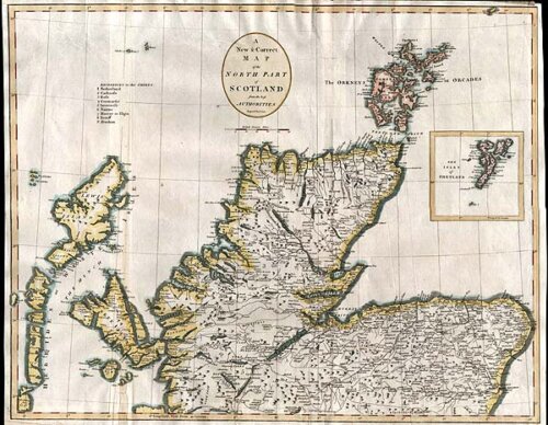 A New and Correct Map of the North Part of Scotland from the Best Authorities  -  John Cary