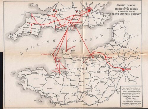 Channel Islands and Continental Routes In connection with the South Western Railway
