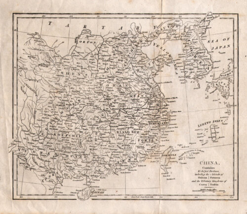 China Contains 15 Subject Provinces including the 2 Islands of Hainan Formosa and the Tributary Kingdoms of Corea Tonkin   