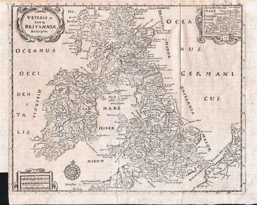  'Veteris et Novae Britanniae Descriptio' - Phlip Cluver, 1694.