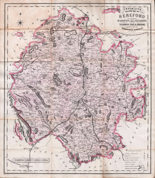 Cruchley's Railway Map of Hereford.....