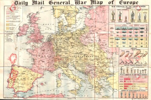 Daily Mail General War Map of Europe