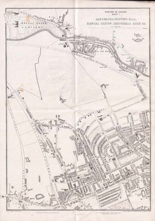 Suburbs of London  Sheet 1  Bayswater Notting Hill Kensal Green Shepherds Bush &c