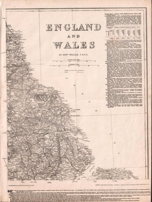 England and Wales - Edward Weller.  F.R.G.S.    (View four sections here)