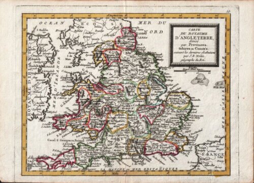 J. B. Nolin.  Carte Du Royaume D' Angleterre..... 