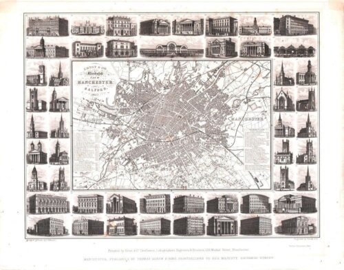 Ernst and Co's Plan of Manchester qnd Salford 1857