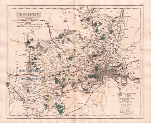 Hobson's Fox Hunting Map