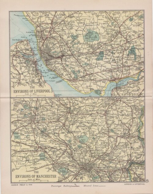George Philip - Environs of Liverpool and Marchester.