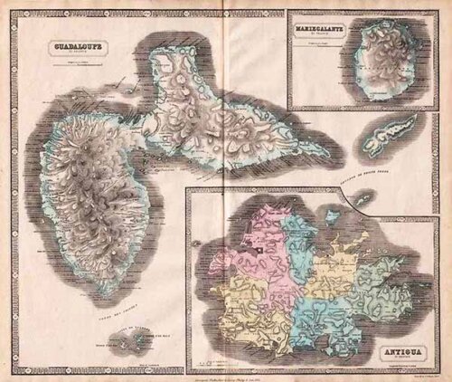 Guadaloupe to France Mariegalante to France0 and Antigua to Britain  -  George Philip