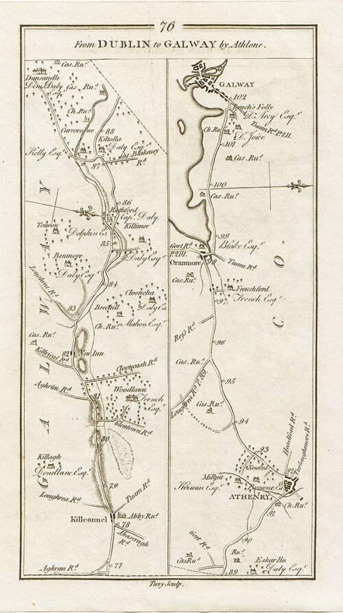 George Taylor and Andrew Skinner - Continuation of the road from Dublin to Galway by Athlone