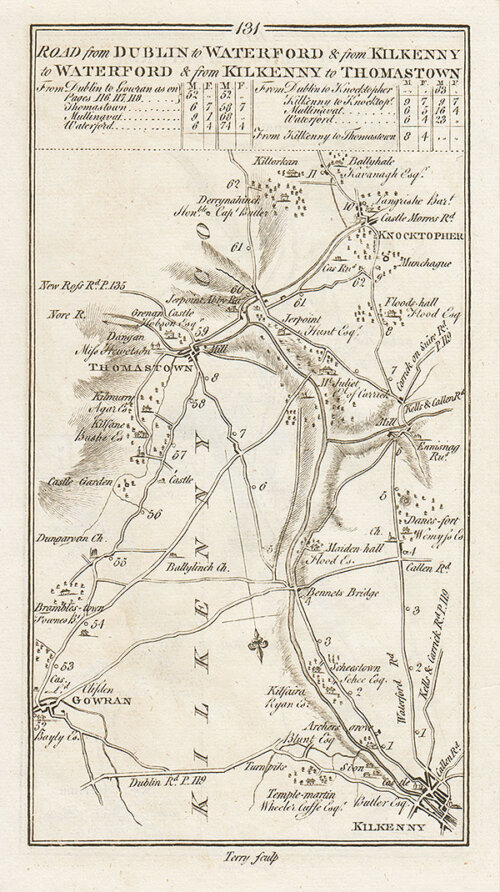 George Taylor and Andrew Skinner - Road from Dublin to Waterford & from Kilkenny to Waterfors & from Kilkenny to Thomastown