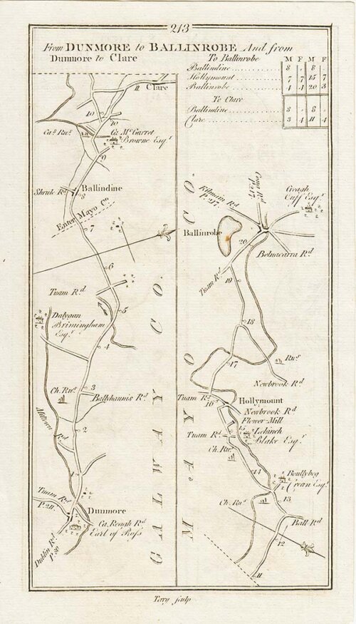 George Taylor and Andrew Skinner - Road from Dunmore to Ballinrobe and from Dumore to Clare