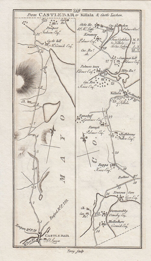 George Taylor and Andrew Skinner - Road from Castlebar to Killala and Castle Lachen
