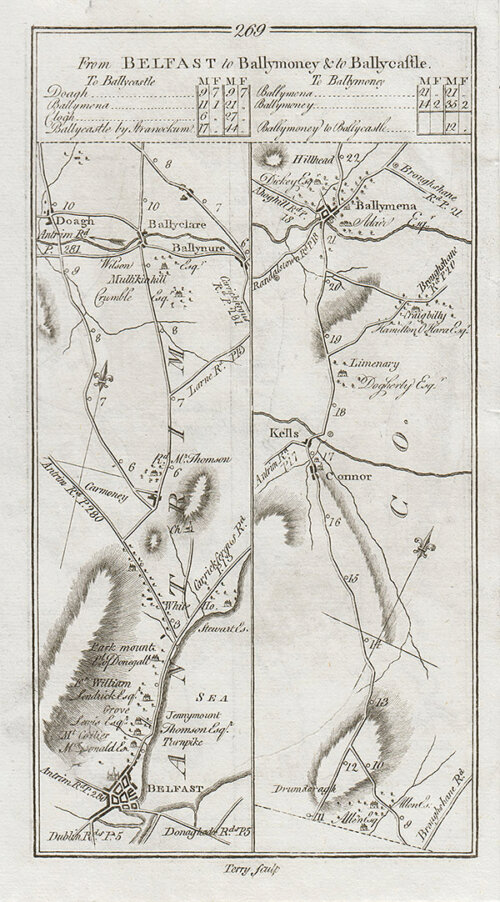 George Taylor and Andrew Skinner - Road from Belfast to Ballymoney & to Ballycastle  