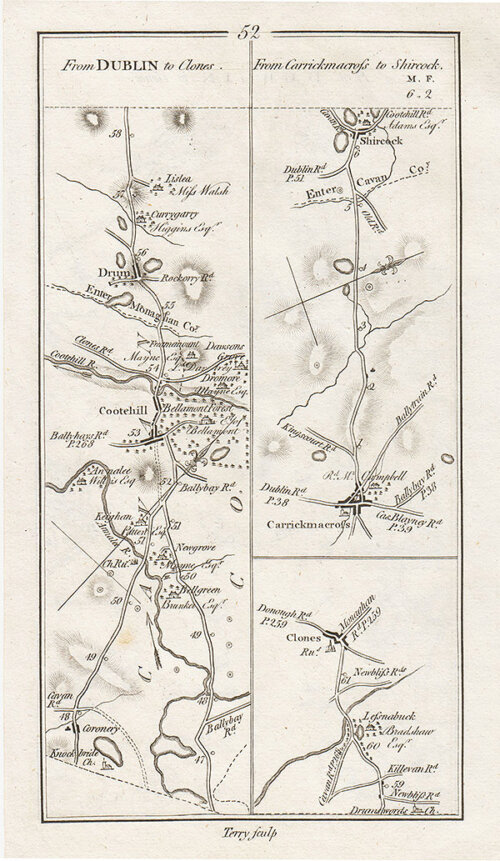George Taylor and Andrew Skinner - Continuation of the road from Dublin to Clones/ From Carrickmacross to Shirock