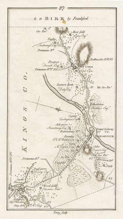 George Taylor and Andrew Skinner - Road from Birr to Eyre Court crossing River Shannon at Banagher