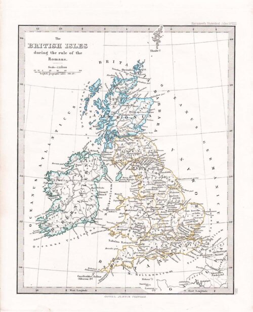 The British Isles during the rule of the Romans