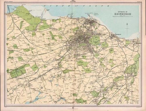 Environs of Edinburgh  -  John Bartholomew