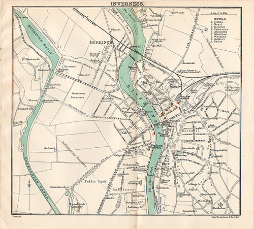 Inverness  -  John Bartholomew