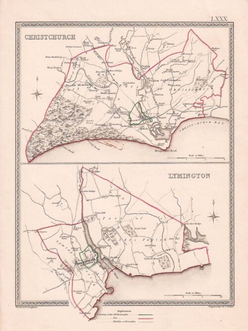 Town Plans of Christchurch and Lymington