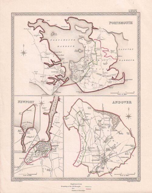 Town Plans of Portsmouth Newport and Andover