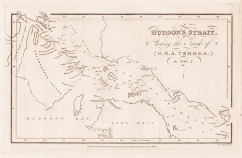 Hudson's Strait Showing the Track of HMS Terror  in 1836 - 7