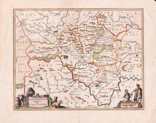 Radnoriensis Comitatus vulgo The Countie of Radnor  -  Jan Jansson 1588-1664 