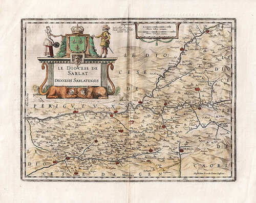 Le Diocese De Sarlat Diocoesis Sarlatensis Delineabat Joannes Tardo Caonieus Ecclesiac Sarlati 1625 -  Jan Jansson