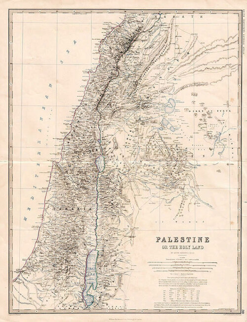 Palestine or the Holy Land By Keith Johnston  FRSE