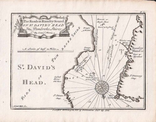 Lewis Morris - The Roads in Ramsey Sound on St David's Head