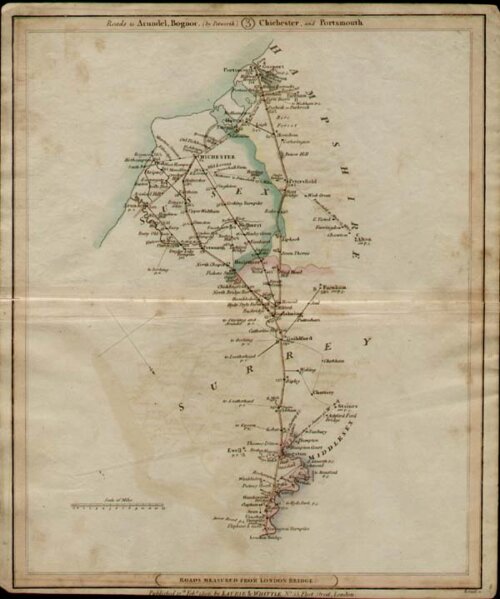 Roads to Arundel Bognor by Petworth Chichester and Portsmouth
