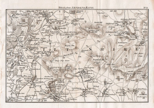 Great Road from London to Bath and Bristol with the Country three miles on each side