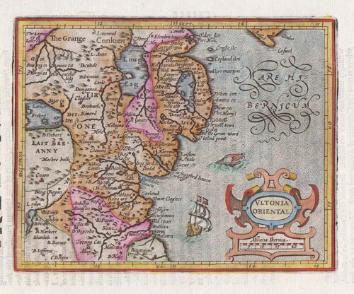 The Fourth Table of Ireland - Ultonia Oriental - Gerard Mercator 