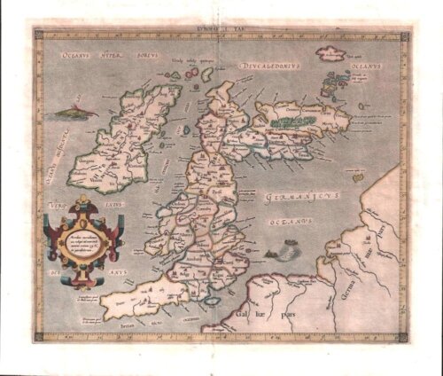 Gerard Mercator's Ptolemaic Map of Great Britain.